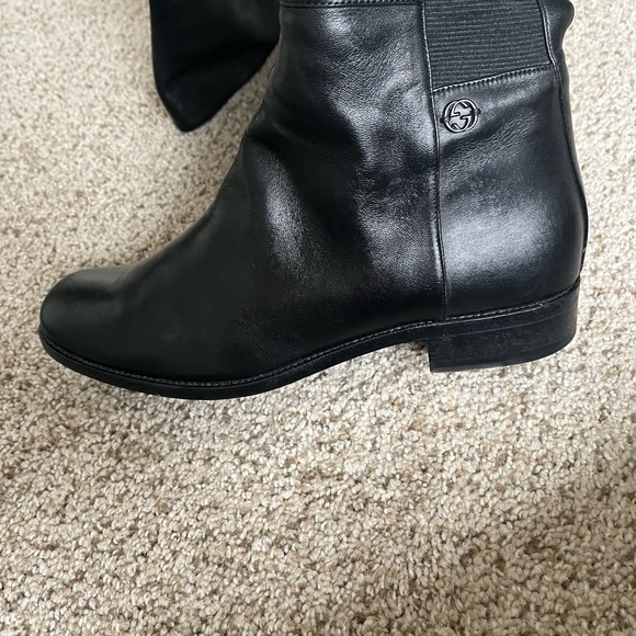 Beautiful over the knee GUCCI genuine leather black boots - Picture 4 of 6
